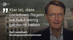 Heute ist ein Gutachten zur Wirksamkeit der Corona-Maßnahmen vorgestellt worden. Vieles sei sinnvoll gewesen, sagt Gesundheitsminister Lauterbach (SPD) im ZDF, Lockdowns werde es aber eher nicht mehr geben. | ZDF heute