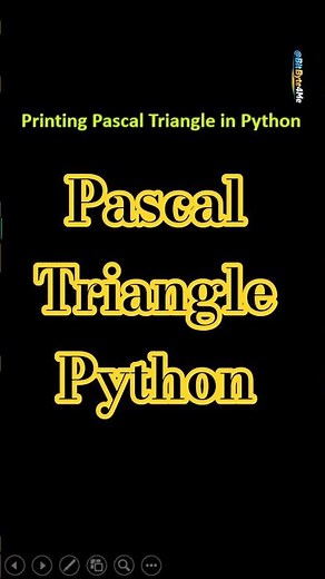 Python Program to Print Pascal’s Triangle | Class 12 CBSE | MTech | MCA | BCA | BSc | BTech
