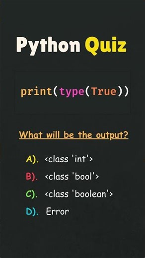 Python Quiz - What is the correct answer?