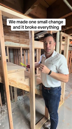 This is why geometry matters…and why stairs will humble you fast. We rebuilt this staircase to fix headroom, but ended up pushing it out too far because of tread depth. Now we’re solving it the right way. Quick code note (2018 IRC): • Minimum tread depth is 10 inches (measured nose-to-nose) • You only need a nosing if your treads are less than 11 inches deep • Nosing projection should be 3/4” to 1 1/4” So instead of running oversized treads, we’re tightening them up and adding a nosing to gain b