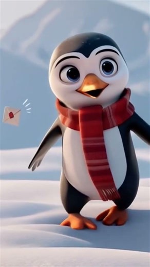 Penguin cute walking