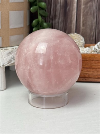 Rose Quartz Crystal Sphere | Heart Chakra | Crystal Healing | Home Decor - Etsy