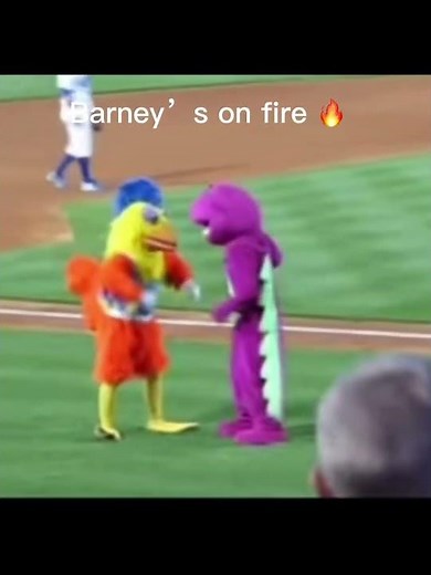 Barney’s on fire