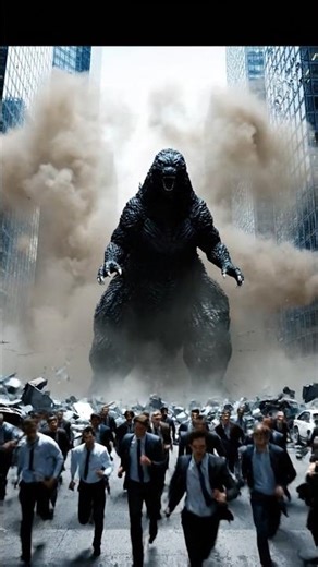 Godzilla Destroys the City 🔥 Most Terrifying Scene Ever#Godzilla #MonsterAttack #Shorts