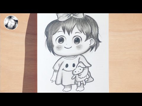 Easy girl face drawing/ Beginners drawing step by step / Easy tips to draw cute girl face