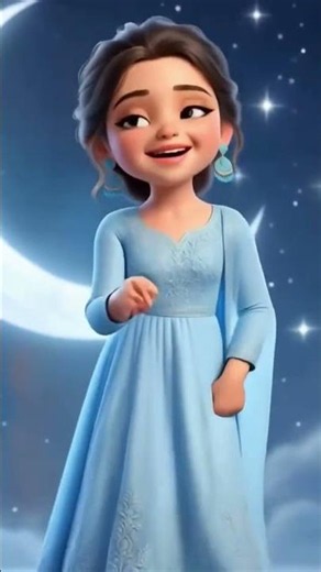 🥺 Moonlight Girl Animation 💙 Emotional 3D AI Short | Heart Touching Edit #shorts