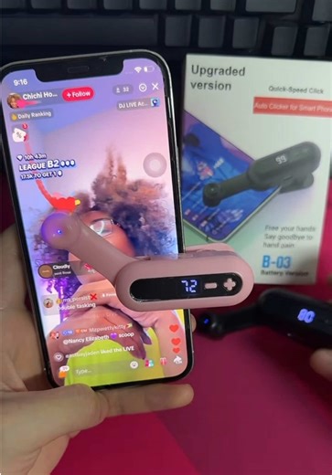 2026 upgraded Auto Clicker for Smart Phone, Built-in batterv, No Need to Connect to Power Source, used for mobile phone application video live streaming gadget quick click simulate finger continuous click, used for live streaming likes, games, shopping #screenclicker #autotapper #clicker #tapper #tiktokshop