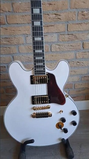 B.B. King’s Lucille in Stunning White! #Epiphone #bbking #gibson