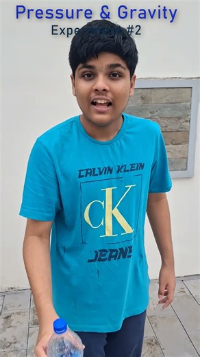 Pressure and Gravity Experiment by a School Student