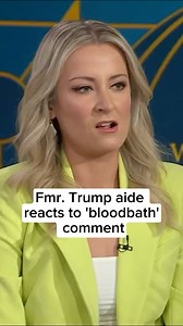 Former Donald Trump White House aide Sarah Matthews speaks with @jenpsaki about Trump’s recent comments warning of a “bloodbath” if he loses the presidential election. | MS NOW