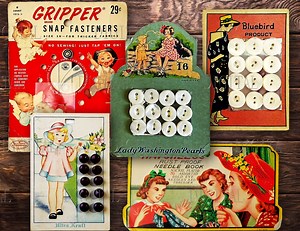 Sewing Ephemera Pack, 23 Vintage Buttons Printable Cards, Digital Craft Buttons, PDF, Set 1 - Etsy