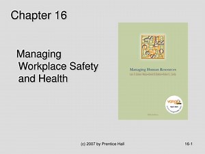 Managing Workplace Safety and Health - SlideServe