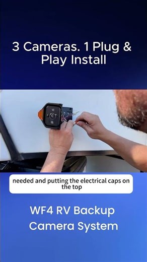 RV Backup Camera with 3 Cameras | WF4 Plug & Play Install