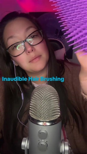 Inaudible Hair Brushing #creatorsearchinsights #asmr #asmrtiktok #hairbrushing