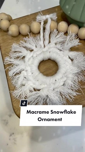 DIY Macrame Snowflake Ornament Tutorial