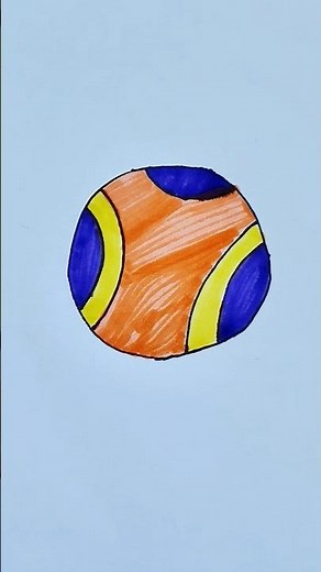 Ball 🏀 Drawing for kids #ball #drawing #shortvideo #pipafuntv #viralvideo #shortsart #trendingshorts