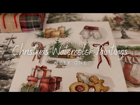 Easy Christmas Watercolor Paintings | part one