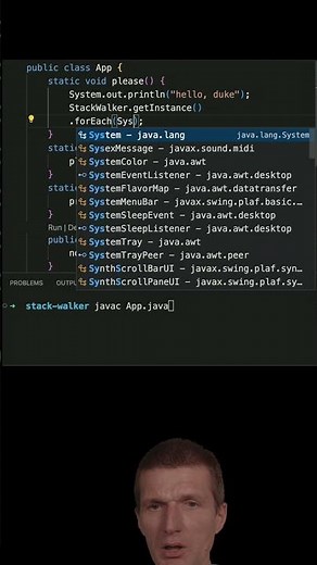 Walk the Stack with the StackWalker class #java #shorts
