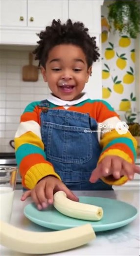 Kid sneezes out banana