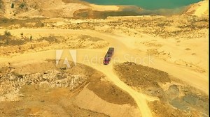 Sand quarries rely heavily on trucks and machinery for the extraction and transportation of sand. These vehicles and machines are essential for efficient and cost-effective operations. Drone