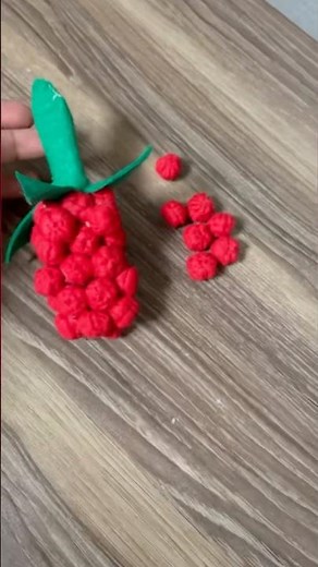 How to Make Lifelike Felt Raspberries – Beginner-Friendly DIY #short