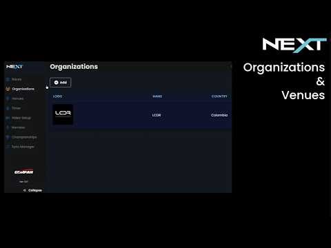 Next Race Manager - 🏁 First Steps: Create Organizations & Venues in Next 📍