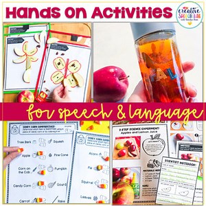 Fall Hands On Learning Activities for Speech and Language Skills