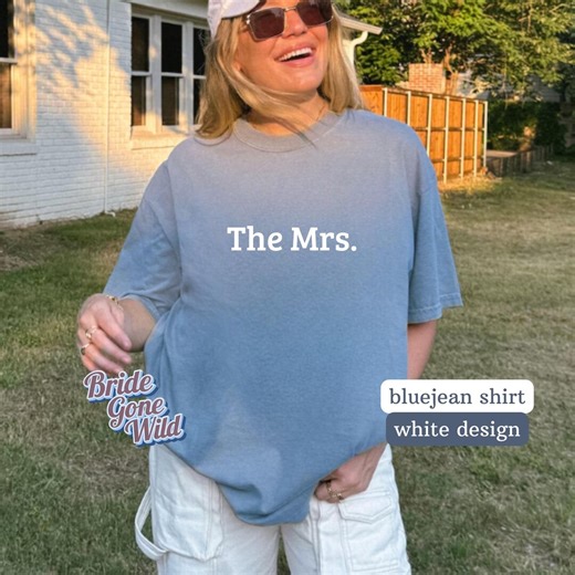 The Mrs. Bride T-shirt – Comfort Colors Garment-dyed Cotton Honeymoon Top - Etsy