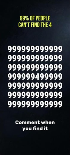 Only 1% Can Find The Hidden 4 🤯