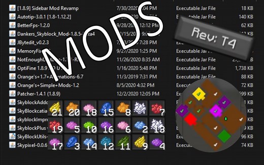 Hypixel Skyblock 必备模组 (forge mods)