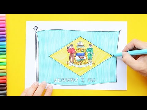 How to draw the State Flag of Delaware
