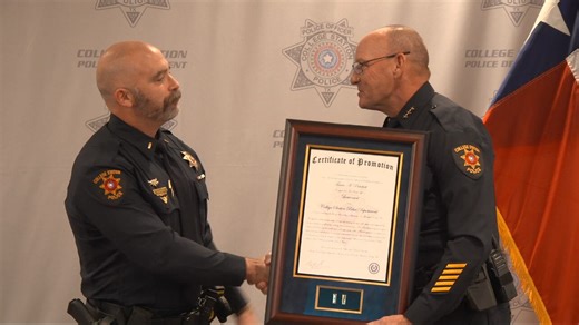 ‘Quite incredible’: College Station PD promotes five officers