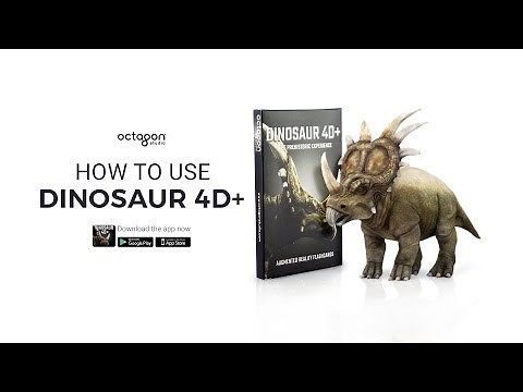 How To Use Dinosaur 4D+ Augmented Reality Flashcards | Octagon Studio