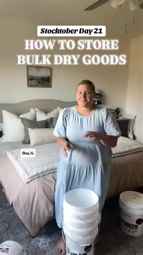 Everything will be linked in my story highlight “food storage”! I love shopping bulk dry goods at Azure standard! If you have a @tractorsupply near you, we love their food grade buckets! I got them for $4 each, and the lids were another $2. Not bad!! #homestead #homemade #drygoods #foodstorage #gardening #foodpreservation | The Flake Homestead