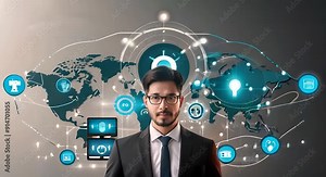 Global Business Solutions: Technology and Innovation Stock Video