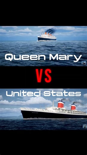 RMS Queen Mary VS SS United States #titanic #oceanliners #ships #vs #fypシ