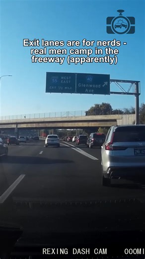 Exit lanes are for nerds - real men camp in the freeway (apparently) | Dashcam Lessons