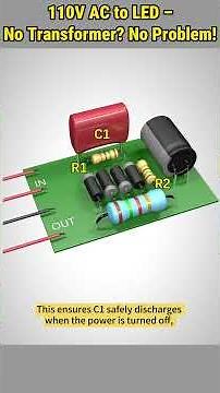 Simple LED Driver Circuit on 110V AC #leddriver #diyledlight #110v #actodc