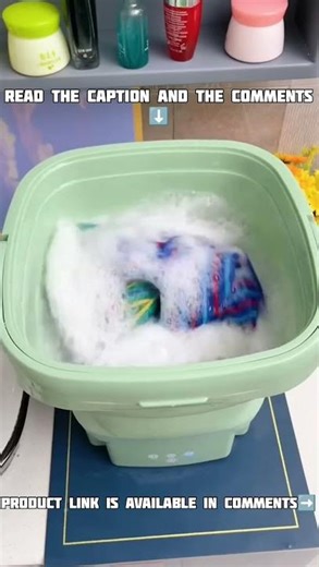 This foldable mini washing machine is useful to wash the mini clothes
