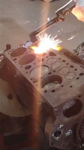 FIRE and EXPLOSIONS! Removing Valves & Guides THE HARD WAY From The WORST Ford Flathead! #shorts