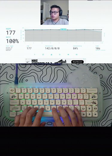 Mini Panda 64! #asmr #asmrsounds #satisfying #satisfyingsounds #typing #monkeytype #trending #viral #JonjonTech #fyp