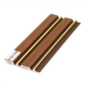 [Hot Item] Revestimiento de pared WPC exterior, gran revestimiento de jardín de plástico compuesto, revestimiento exterior impermeable, panel de pared WPC acanalado ISO