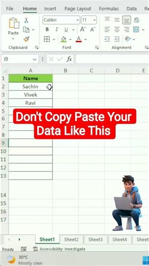 Stop Copy Paste Repeatedly ‼️ Excel Shortcut Trick #Shorts #Excel #ExcelTips #ShortsFeed