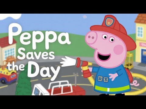 Peppa Pig Becomes a FIREFIGHTER in Her Mini Town
