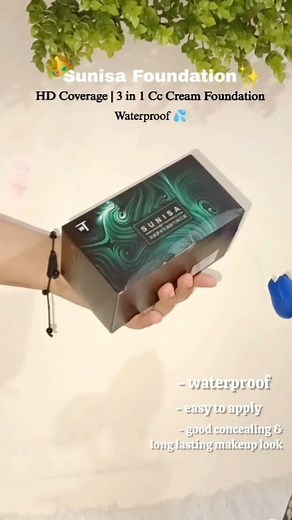 ✨Sunisa Foundation Cream✨ 🧚🏻‍♀️We're providing original brand product📍 -Buy 3 in 1 Sunisa Foundation with Air Cushion the product combines the benefits of BB cream, - Long-Lasting Coverage - Lightweight and Breathable - Waterproof💦 - Natural finish foundation - 3-in-1 BB And CC Cream Foundation - All skin type🍥Whitening & Oil-control🙀 Why did you buy this foundation? ( Delivering flawless coverage and a radiant finish. Stay flawless all day with a long-wearing formula that resists sweat an