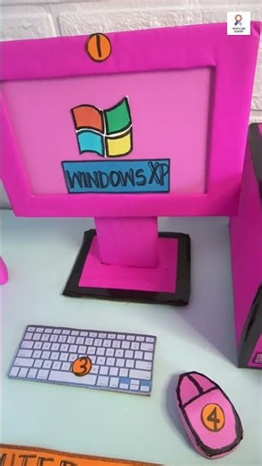 Computer 3D Model Project | How to make a 3D model of computer | Computer model | The4PillarsAcademy