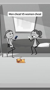 Men cheat VS women cheat!!😂 #relatable #animation #animationmeme #animationart #funnyvideo #comedy #reels #funny #skits #skitscomedy #viralpost2025 #viralreelsシ #relationship #couple | Relatable Animation