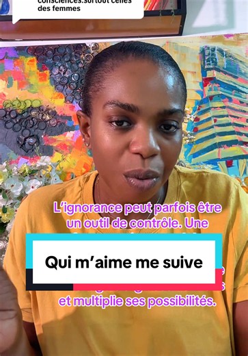 Réponse à @Annette Kouakou Dans certaines relations, le contrôle passe aussi par l’entretien de l’ignorance. Une femme qui maîtrise de nouvelles techniques, culinaires par exemple, élargit ses choix, développe son autonomie et gagne en confiance dans ses capacités. #madamelajonquille #indépendancefinancière #scolarisationdesfilles