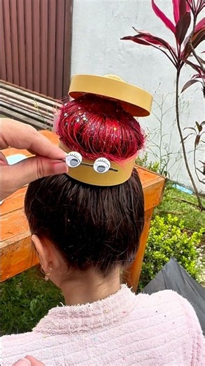 LIGHT-UP DUMPLING CRAZY HAIR TUTORIAL😲#shorts #humor #viralshorts