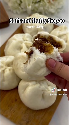 Classic White Siopao How to make soft and fluffy steamed Siopao Asado or steamed meat buns. Here's what you'll need: For the filling: 2 tbsp sesame oil 1 medium size onion (sliced) 2 tbsp minced garlic 500 grams meat of your choice 2 tbsp oyster sauce (30ml) 3 tbsp soy sauce (45ml) 1 tbsp hoisin sauce (15ml) 1/3 cup sugar (65g) 1 tsp black pepper (4g) 2 cups water (500ml) For Slurry: 1 tablespoon of cornstarch to half a cup of water DOUGH: 3 cups all purpose flour (375g) 3 tbsp sugar (45g) 2 and